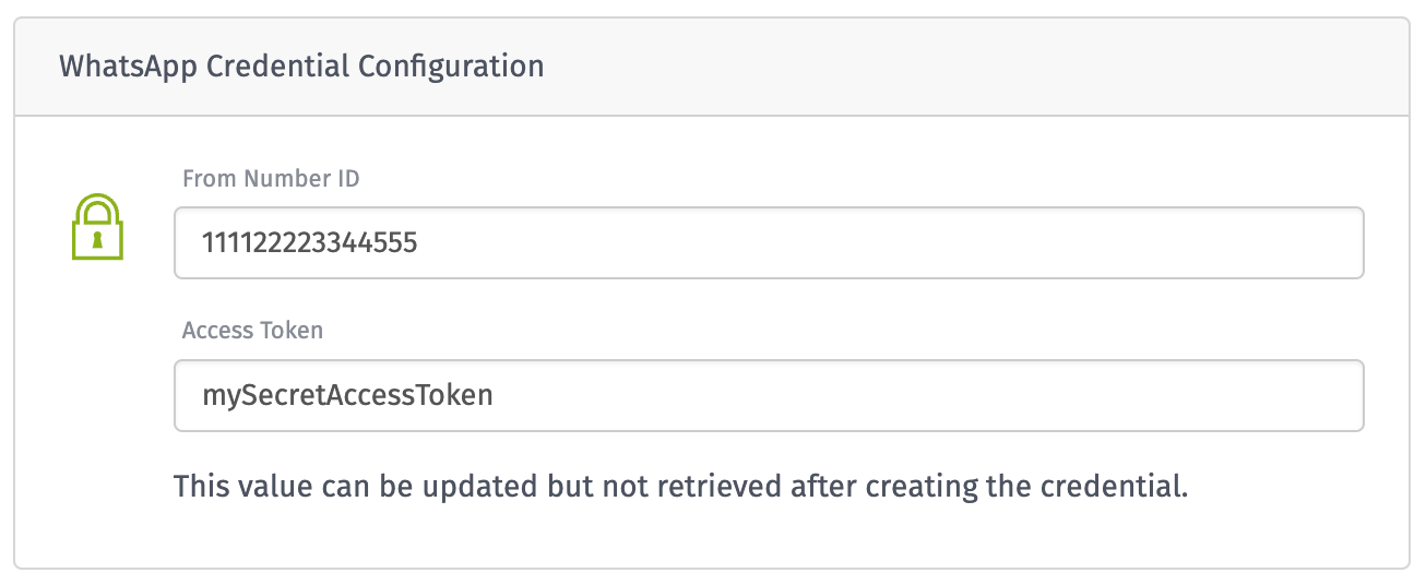 New WhatsApp Credential New WhatsApp Credential