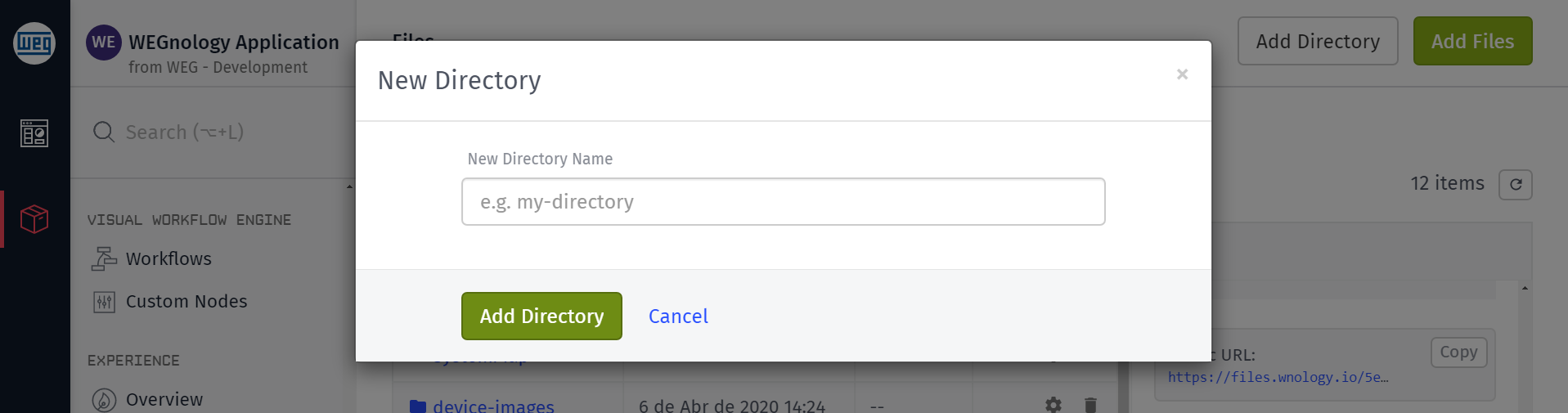 Create New Directory Create New Directory