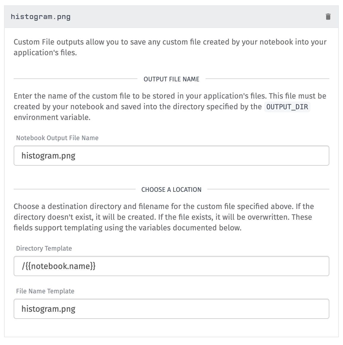 Output Config Output Config