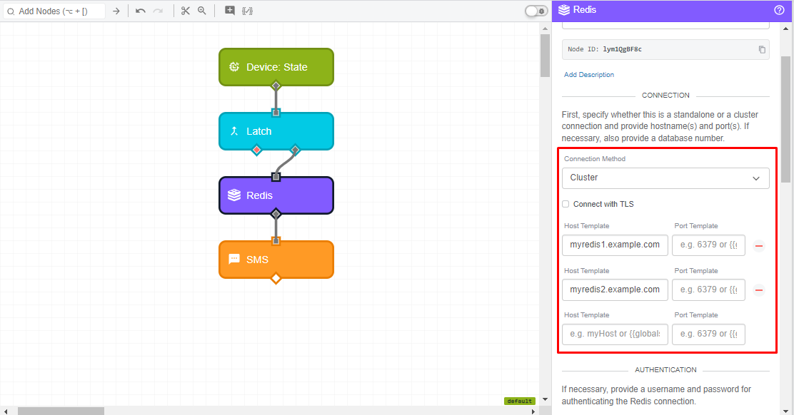 Redis Node Cluster Connection Configuration Redis Node Cluster Connection Configuration