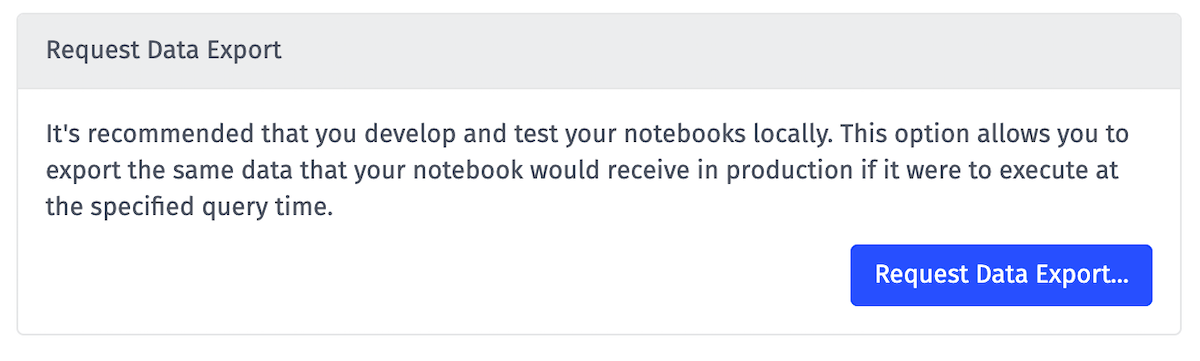 Request Data Exports Request Data Exports