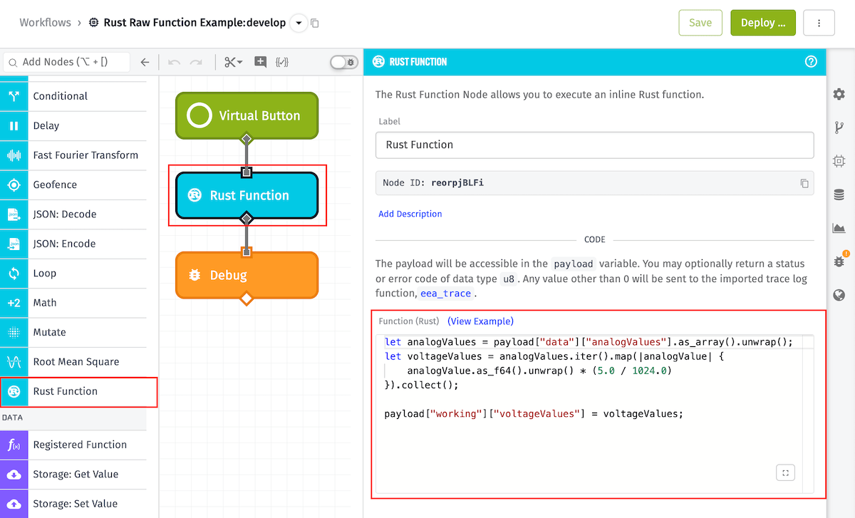 Rust Function Node