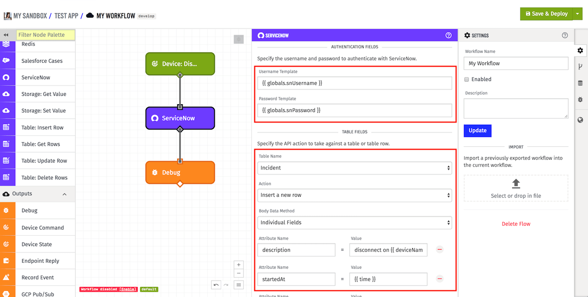 ServiceNow Node Configuration ServiceNow Node Configuration