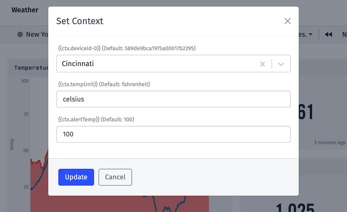 Set Context Modal