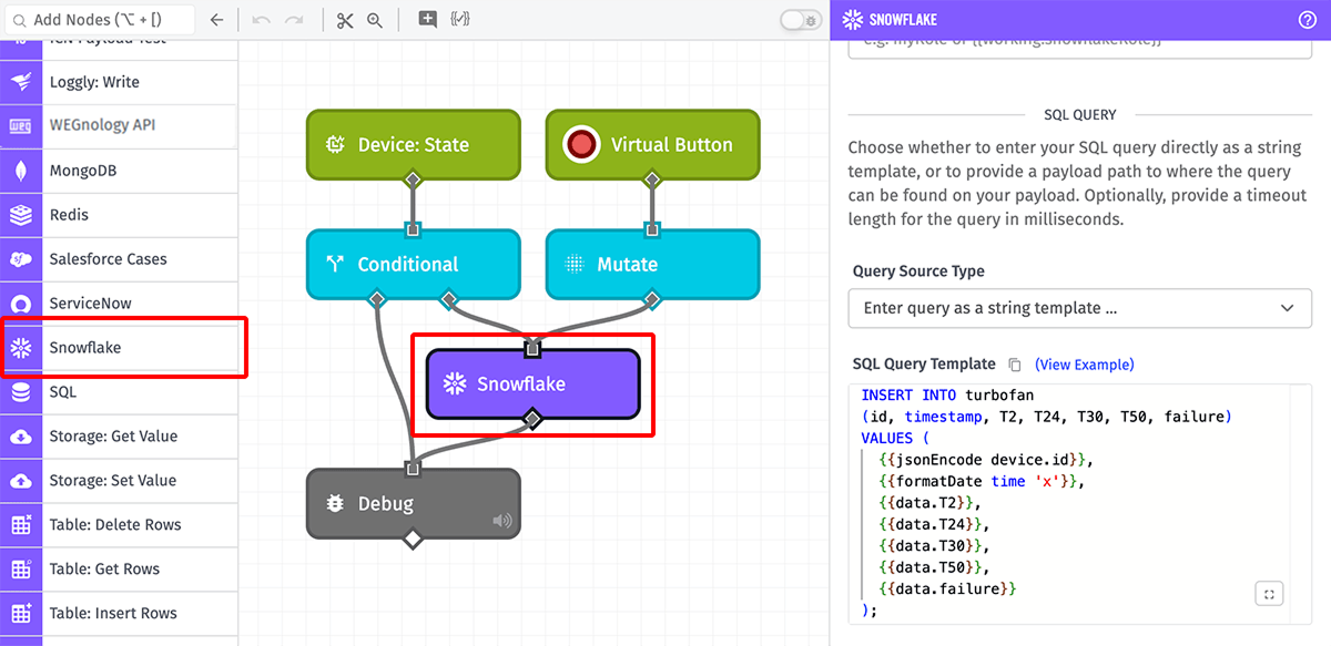 Snowflake Node Snowflake Node
