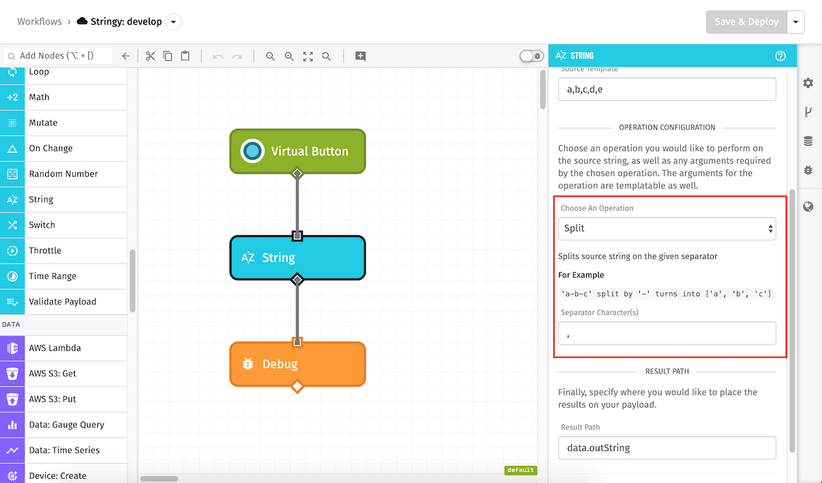 String Node Config String Node Config