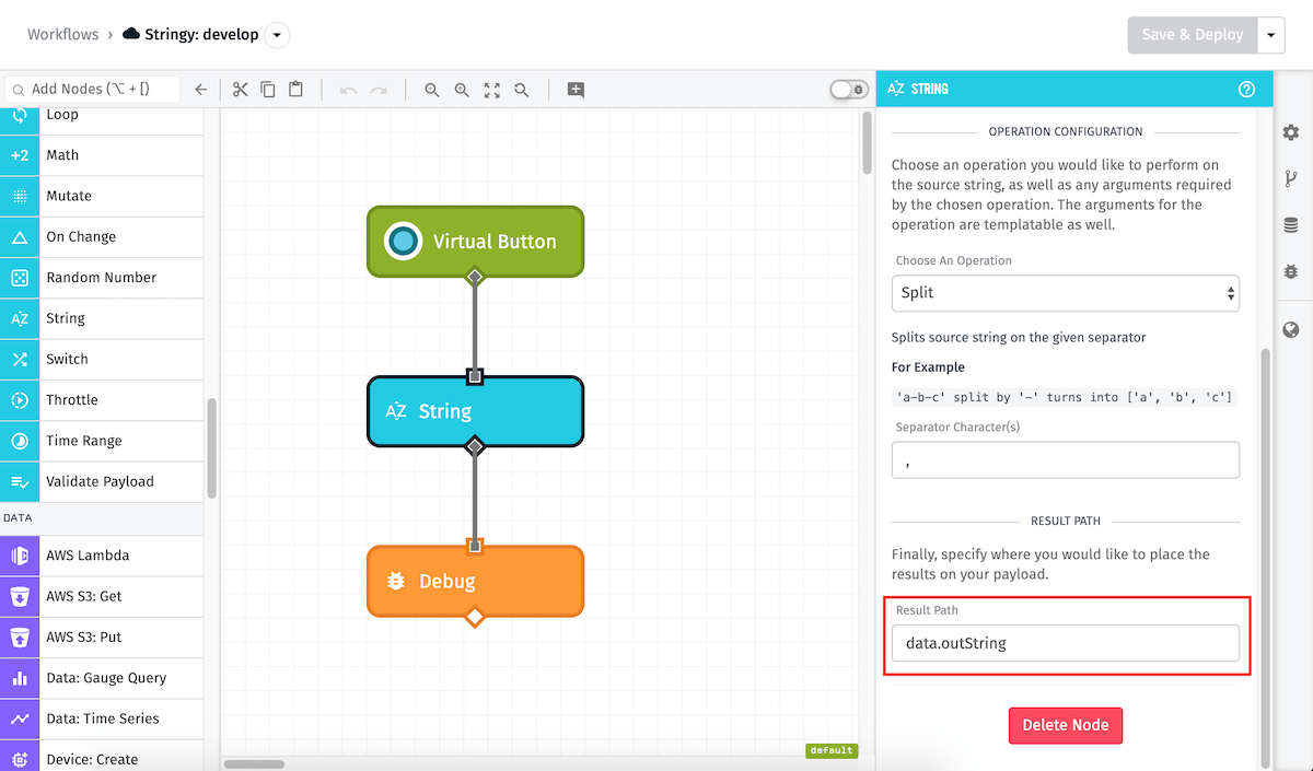 String Node Result String Node Result