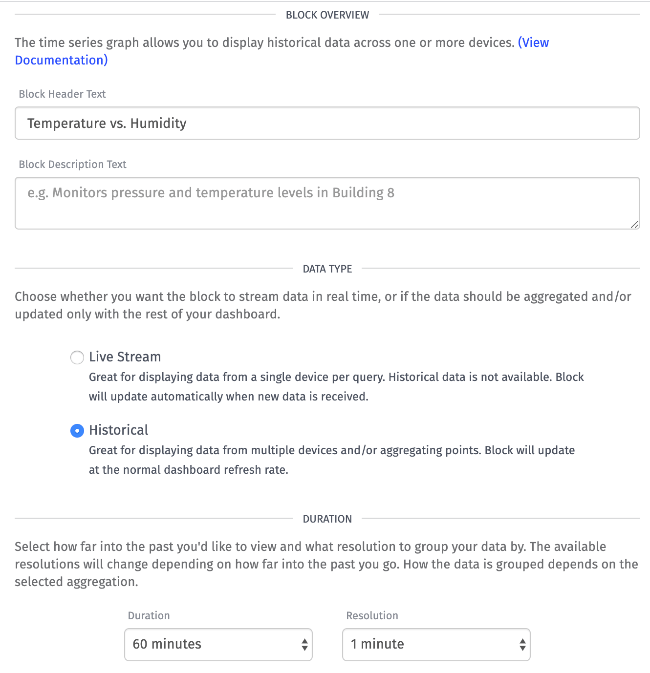 Time Series Basic Settings Time Series Basic Settings