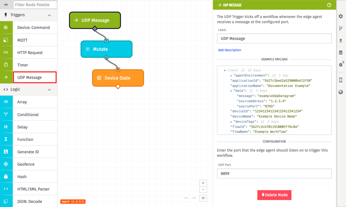 UDP Message Trigger UDP Message Trigger