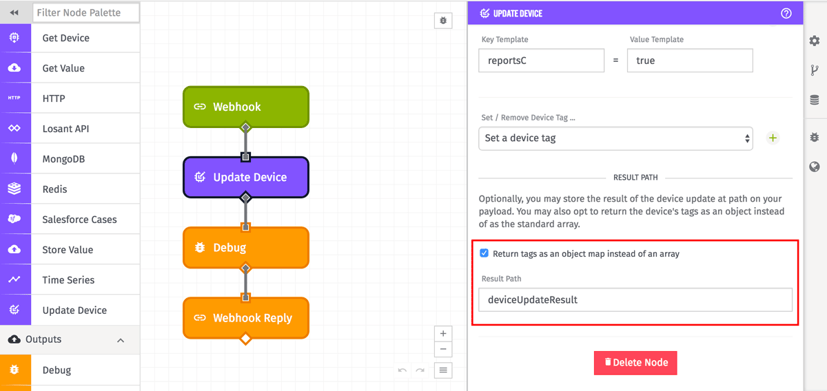 Device: Update Node Result Device: Update Node Result