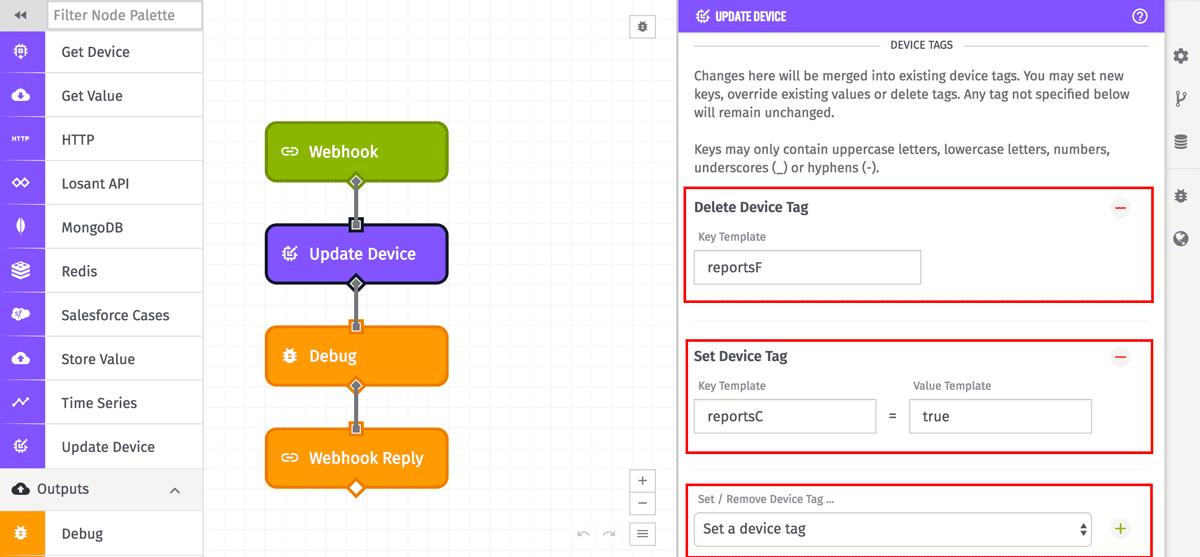 Device: Update Node Tag Configuration Device: Update Node Tag Configuration