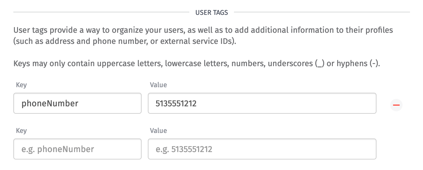 User Tags User Tags