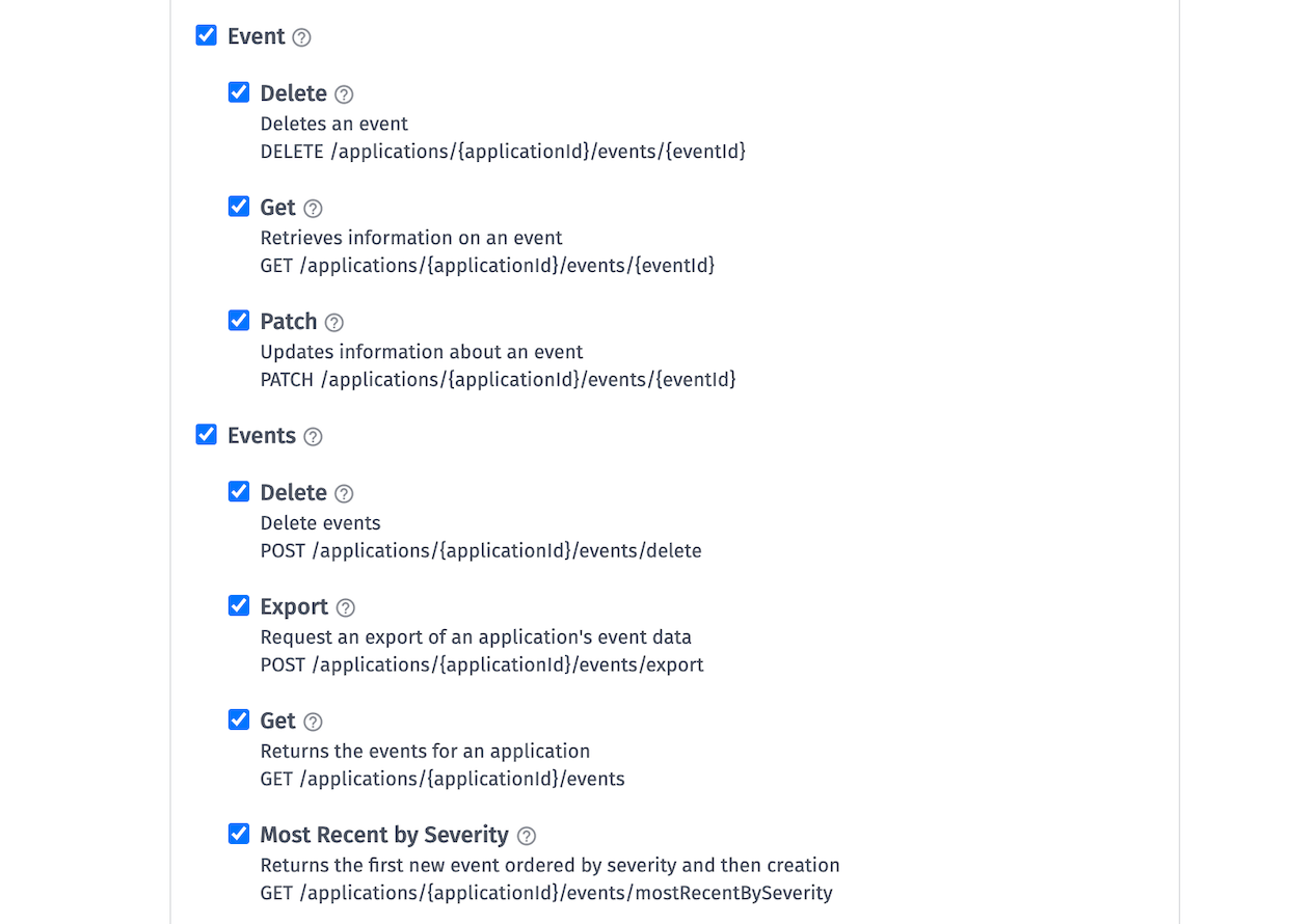User Token Custom Permissions User Token Custom Permissions