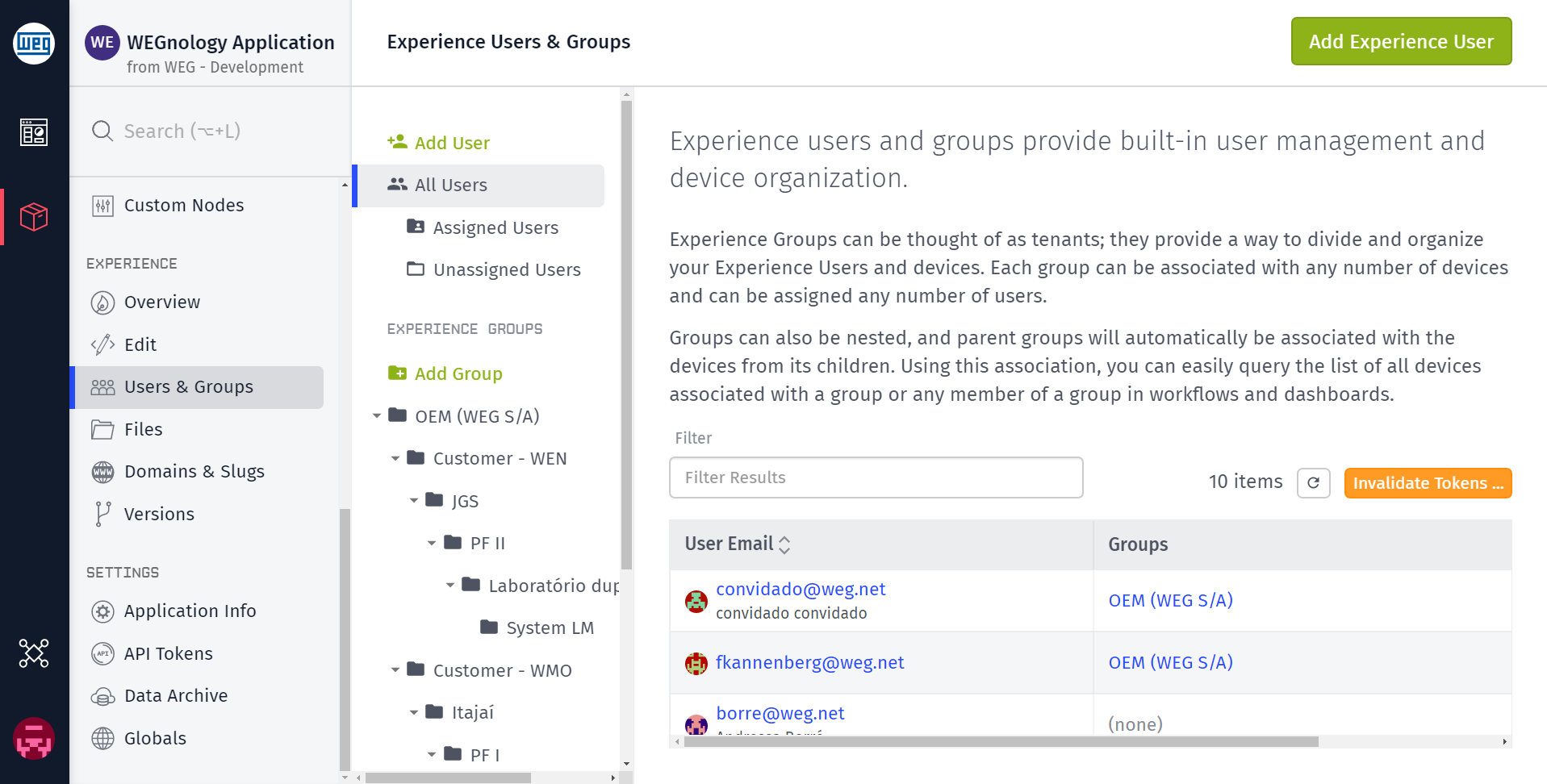 Experience Users Experience Users