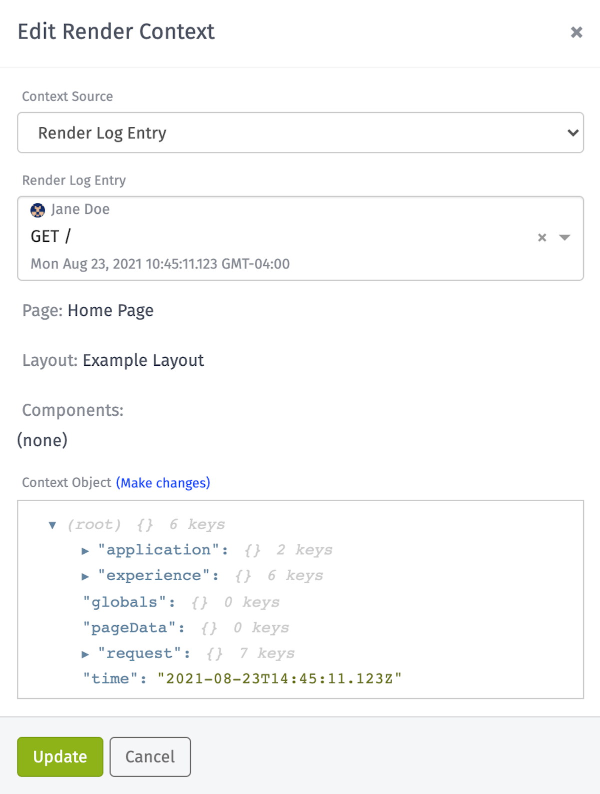 View Render Log Context View Render Log Context