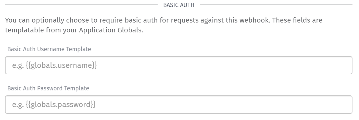 Webhook Basic Auth Webhook Basic Auth