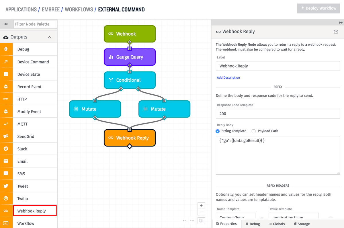 Webhook: Reply Node Webhook: Reply Node