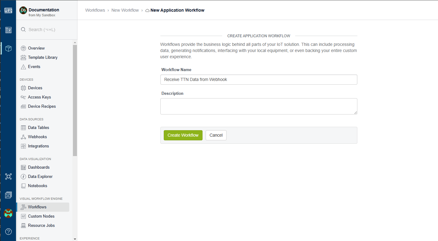 Application Workflow Add