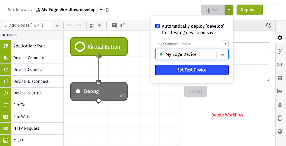 Workflow Edge Test Device Workflow Edge Test Device