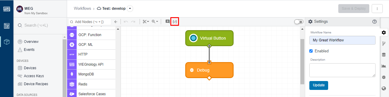 Workflow Editor Toolbar Template Tester Button Workflow Editor Toolbar Template Tester Button