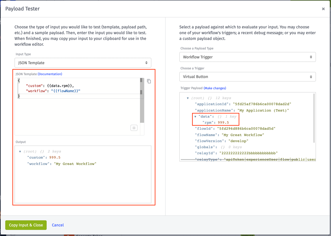 JSON Template JSON Template