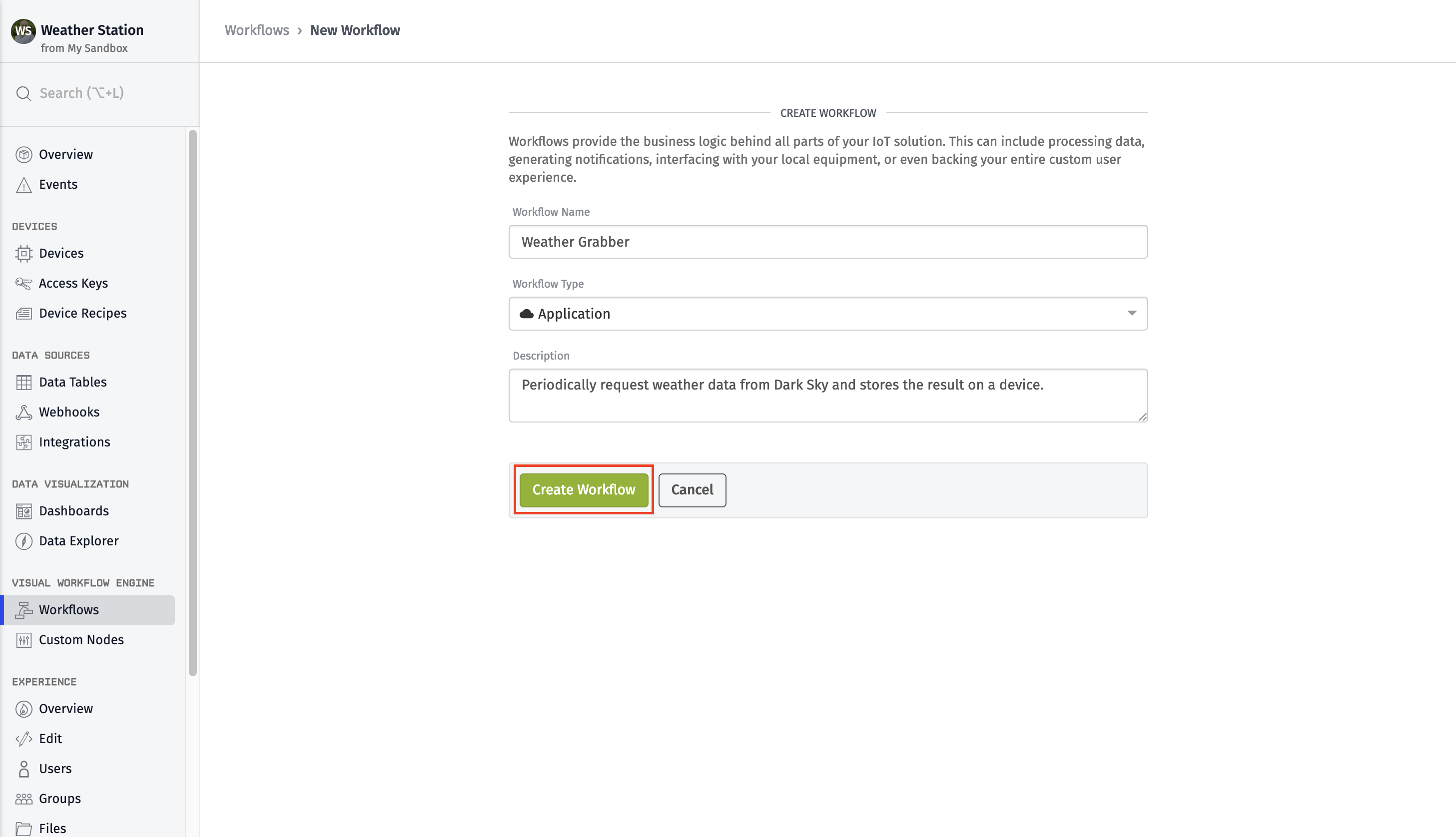 Workflow Settings Workflow Settings