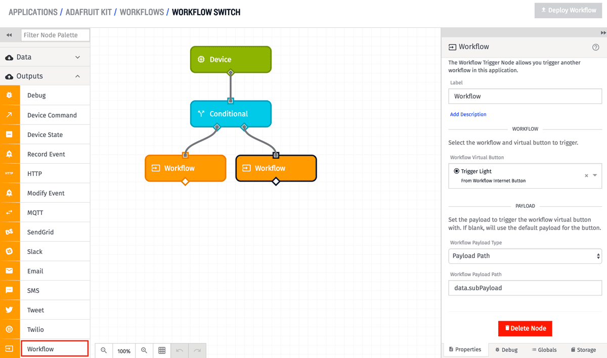 Workflow Trigger Node Workflow Trigger Node